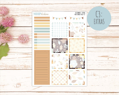 NOVEMBER 2026 Stickers for The Carmen Laurel Denise Planner "Nuts About Fall" || C