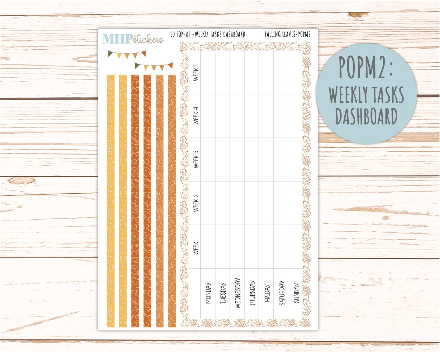 NOVEMBER 2026 Stickers for The Jo, Laurel Denise Planner "Falling Leaves" || POP