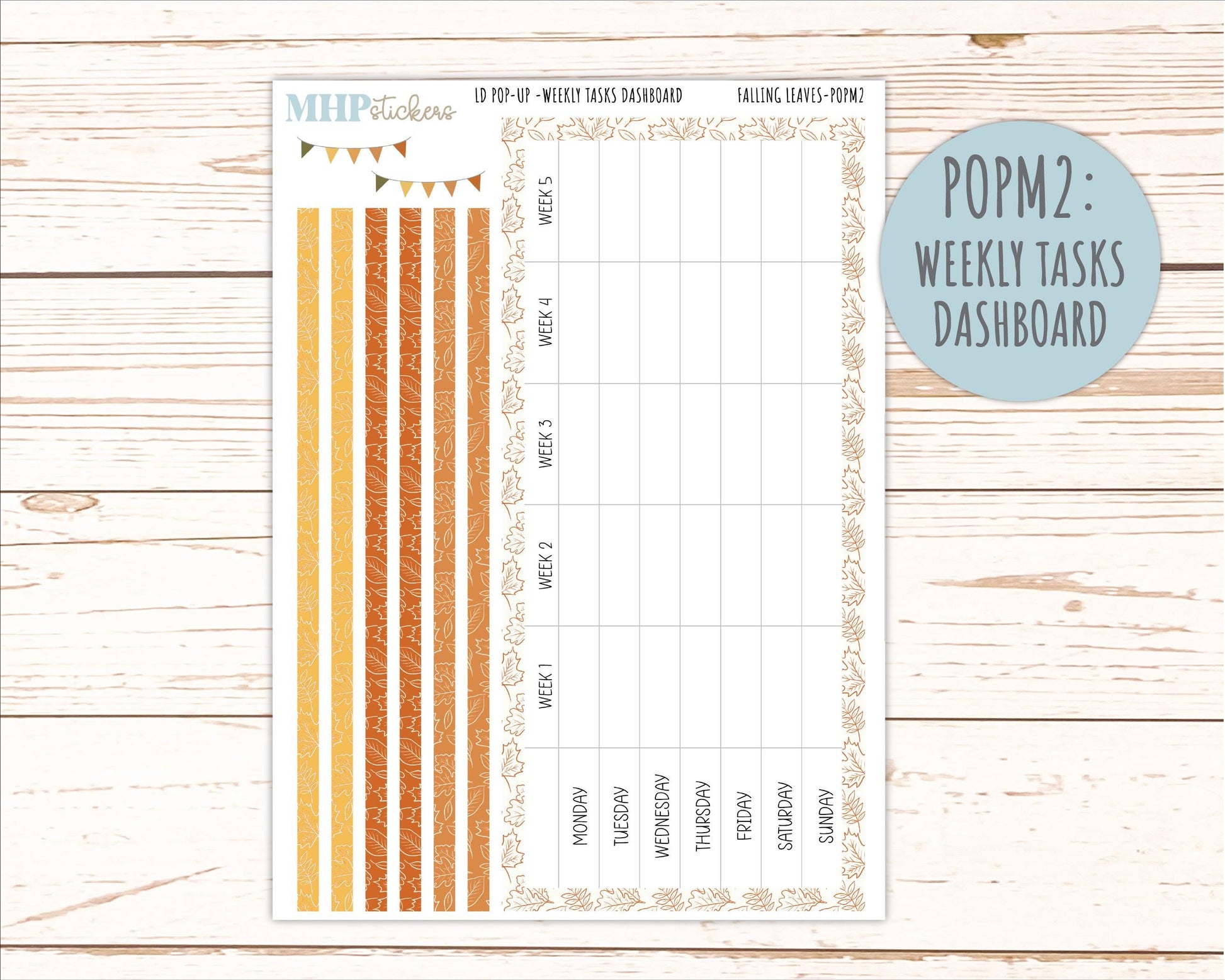NOVEMBER 2026 Stickers for The Jo, Laurel Denise Planner "Falling Leaves" || POP
