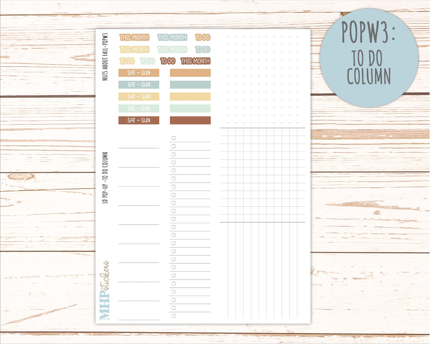NOVEMBER 2026 Stickers for The Jo, Laurel Denise Planner "Nuts About Fall" || POP