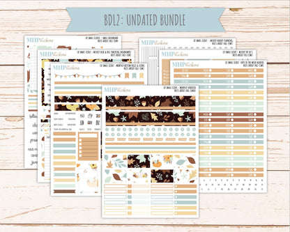 NOVEMBER 2026 Stickers for the Small Scout Planner. For Laurel Denise Planners. "Nuts About Fall" || SS