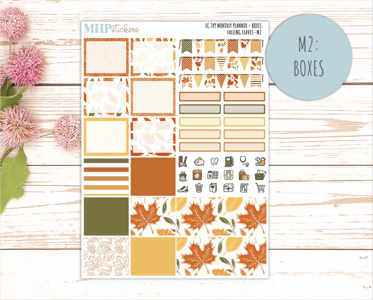 NOVEMBER Monthly Kit for 7x9 Erin Condren Planners. 2026 Collection "Falling Leaves" || ECM