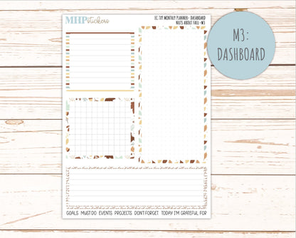 NOVEMBER Monthly Kit for 7x9 Erin Condren Planners. 2026 Collection "Nuts About Fall" || ECM