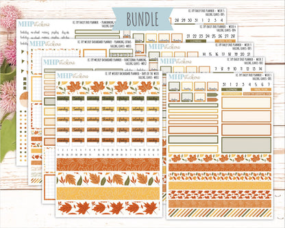 NOVEMBER Daily Duo Sticker Kit for 7x9 Erin Condren Planners. 2026 Collection "Falling Leaves" || ECDD