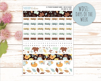 NOVEMBER Weekly Dashboard Kit for 7x9 Erin Condren Planners. 2026 Collection "Nuts About Fall" || ECWDS