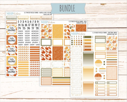 NOVEMBER Weekly Vertical Kits for 7x9 Erin Condren Planners. 2026 Collection "Falling Leaves" || ECWV