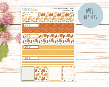 NOVEMBER Weekly Horizontal Planning Kit for 7x9 Erin Condren Planners. 2026 Collection "Falling Leaves" || ECWH