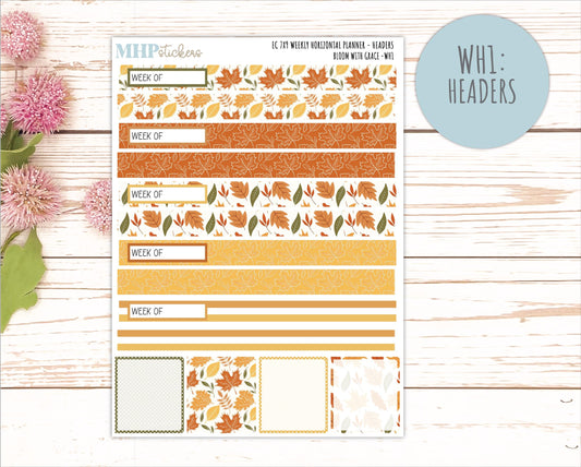 NOVEMBER Weekly Horizontal Planning Kit for 7x9 Erin Condren Planners. 2026 Collection "Falling Leaves" || ECWH