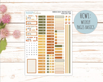 NOVEMBER 2026 Stickers for Hobonichi Cousin. A5 Planners "Falling Leaves" || HC