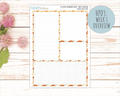 NOVEMBER Stickers for Happy Planner Classic Dashboard Layout. 2026 Collection. "Falling Leaves" || HPD