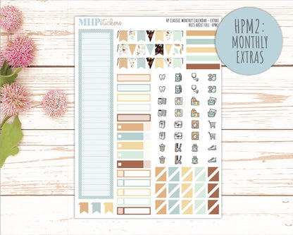 NOVEMBER Stickers for Happy Planner Classic Horizontal Layout. 2026 Collection. "Nuts About Fall" || HPH