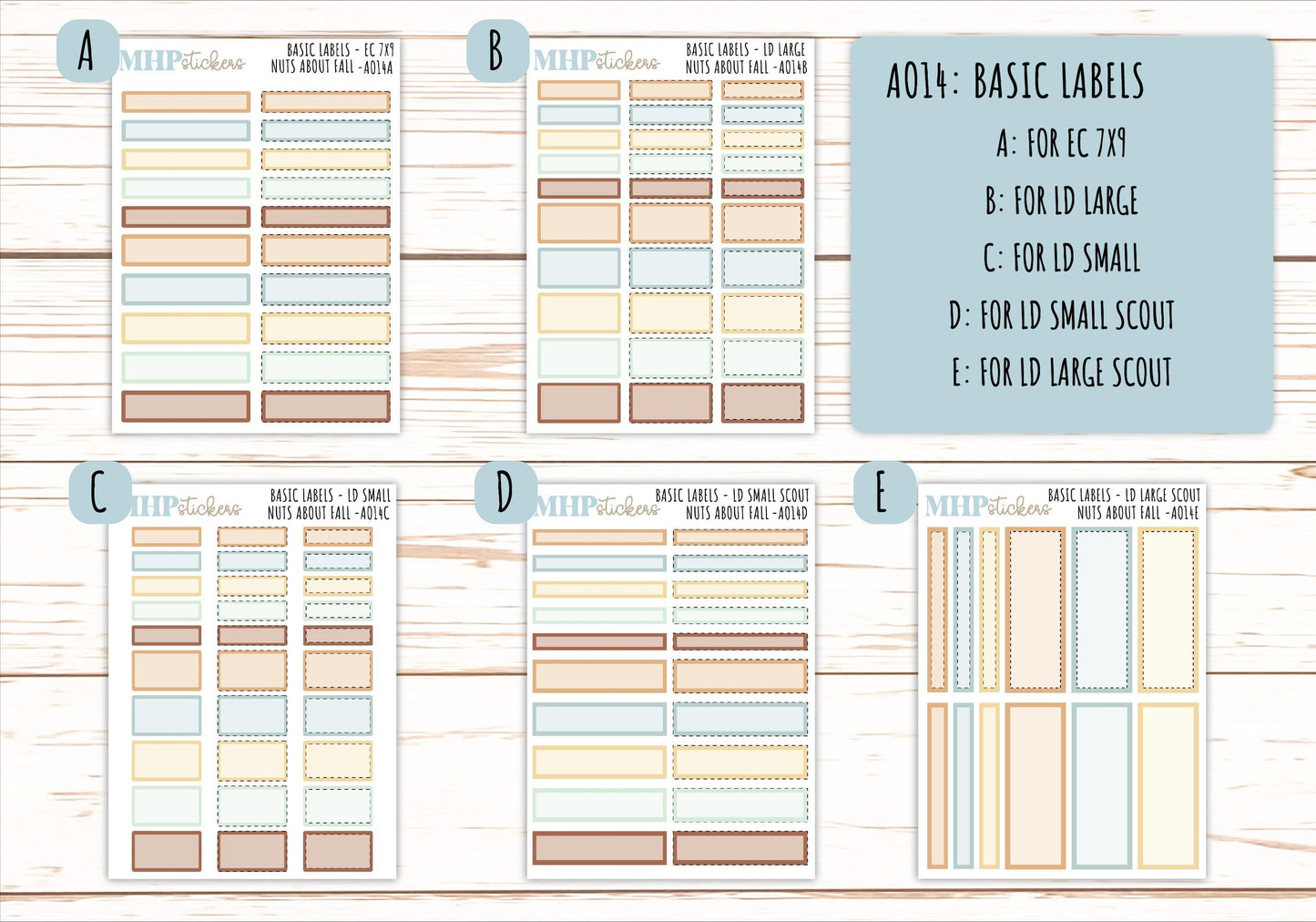 Basic Labels & Habit Trackers. Add-ons for Monthly Kits "Nuts About Fall" || AOBL