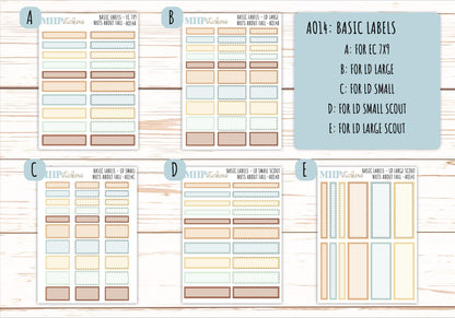 Basic Labels & Habit Trackers. Add-ons for Monthly Kits "Nuts About Fall" || AOBL