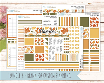 NOVEMBER Stickers for The Valerie Laurel Denise Planner "Falling Leaves" || TC