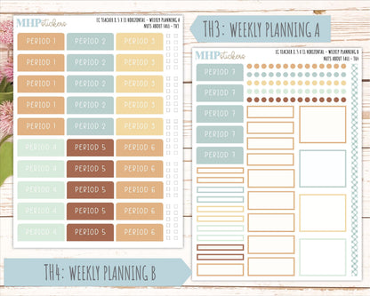 NOVEMBER Stickers for EC Teacher Lesson Planner - Horizontal Layout. 2026 Collection "Nuts About Fall" || ECTH