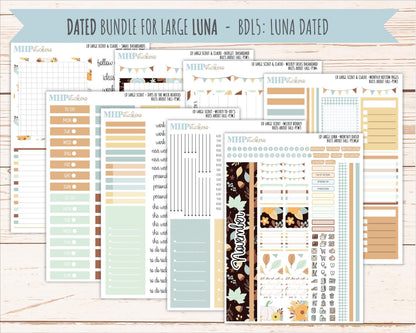 NOVEMBER 2026 Stickers for the Large Scout, Large Claire, and Large Luna Laurel Denise Planners "Nuts About Fall" || PT