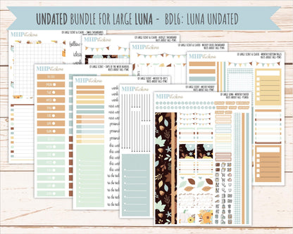 NOVEMBER 2026 Stickers for the Large Scout, Large Claire, and Large Luna Laurel Denise Planners "Nuts About Fall" || PT