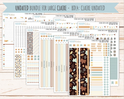 NOVEMBER 2026 Stickers for the Large Scout, Large Claire, and Large Luna Laurel Denise Planners "Nuts About Fall" || PT