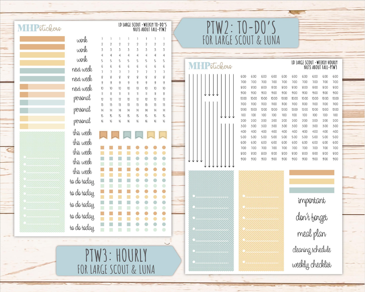 NOVEMBER 2026 Stickers for the Large Scout, Large Claire, and Large Luna Laurel Denise Planners "Nuts About Fall" || PT