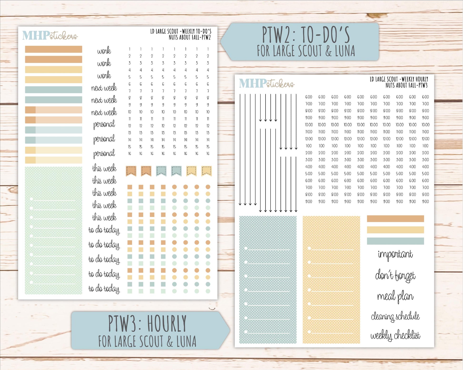 NOVEMBER 2026 Stickers for the Large Scout, Large Claire, and Large Luna Laurel Denise Planners "Nuts About Fall" || PT