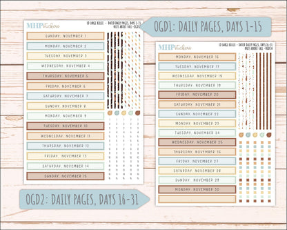 NOVEMBER 2026 Stickers for Large Nancy, Anne, & Billie Planners. Laurel Denise Planners. "Nuts About Fall" || OG