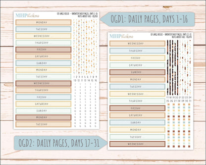 NOVEMBER 2026 Stickers for Large Nancy, Anne, & Billie Planners. Laurel Denise Planners. "Nuts About Fall" || OG