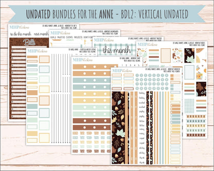 NOVEMBER 2026 Stickers for Large Nancy, Anne, & Billie Planners. Laurel Denise Planners. "Nuts About Fall" || OG