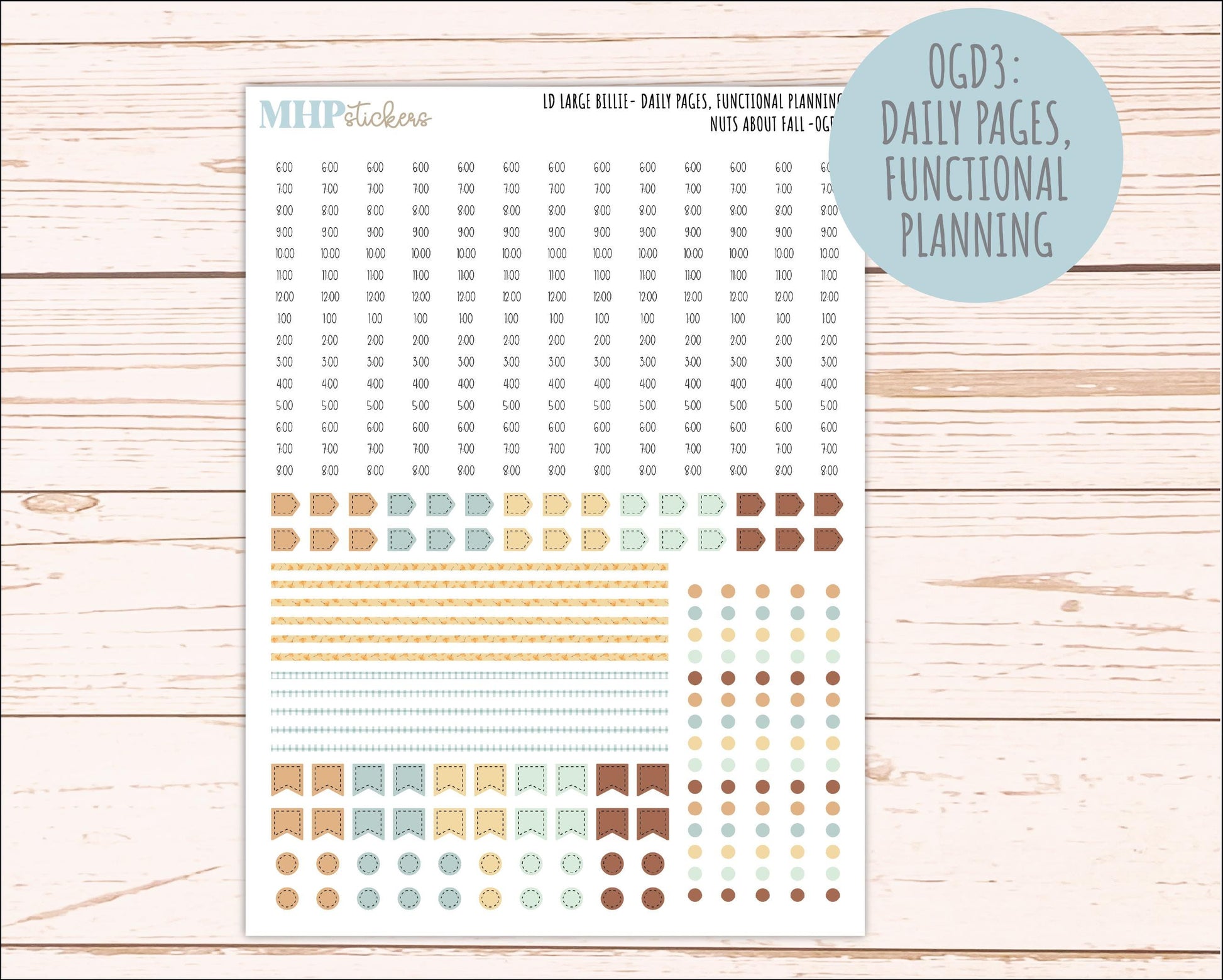 NOVEMBER 2026 Stickers for Large Nancy, Anne, & Billie Planners. Laurel Denise Planners. "Nuts About Fall" || OG