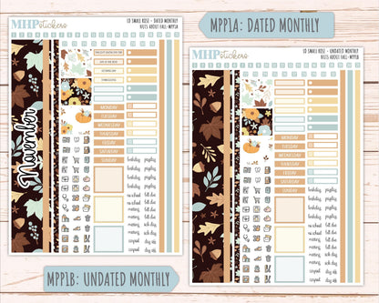 NOVEMBER 2026 Stickers for The Small Rose Laurel Denise Planner. "Nuts About Fall" || MPP
