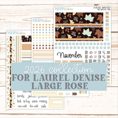 NOVEMBER 2026 Stickers for the Large Rose Laurel Denise Planner. "Nuts About Fall || PP