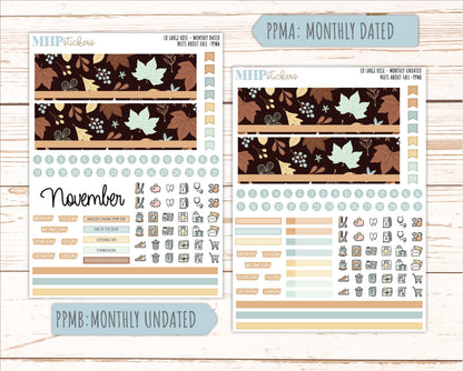 NOVEMBER 2026 Stickers for the Large Rose Laurel Denise Planner. "Nuts About Fall || PP