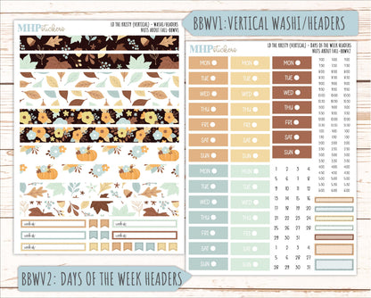 NOVEMBER 2026 Stickers for the Mae & Kristy Laurel Denise Planners "Nuts About Fall" || BB