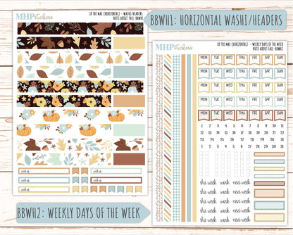 NOVEMBER 2026 Stickers for the Mae & Kristy Laurel Denise Planners "Nuts About Fall" || BB