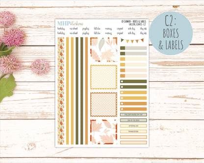 NOVEMBER 2026 Stickers for The Carmen Laurel Denise Planner "Falling Leaves" || C