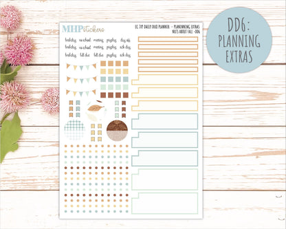 NOVEMBER Daily Duo Sticker Kit for 7x9 Erin Condren Planners. 2026 Collection "Nuts About Fall" || ECDD