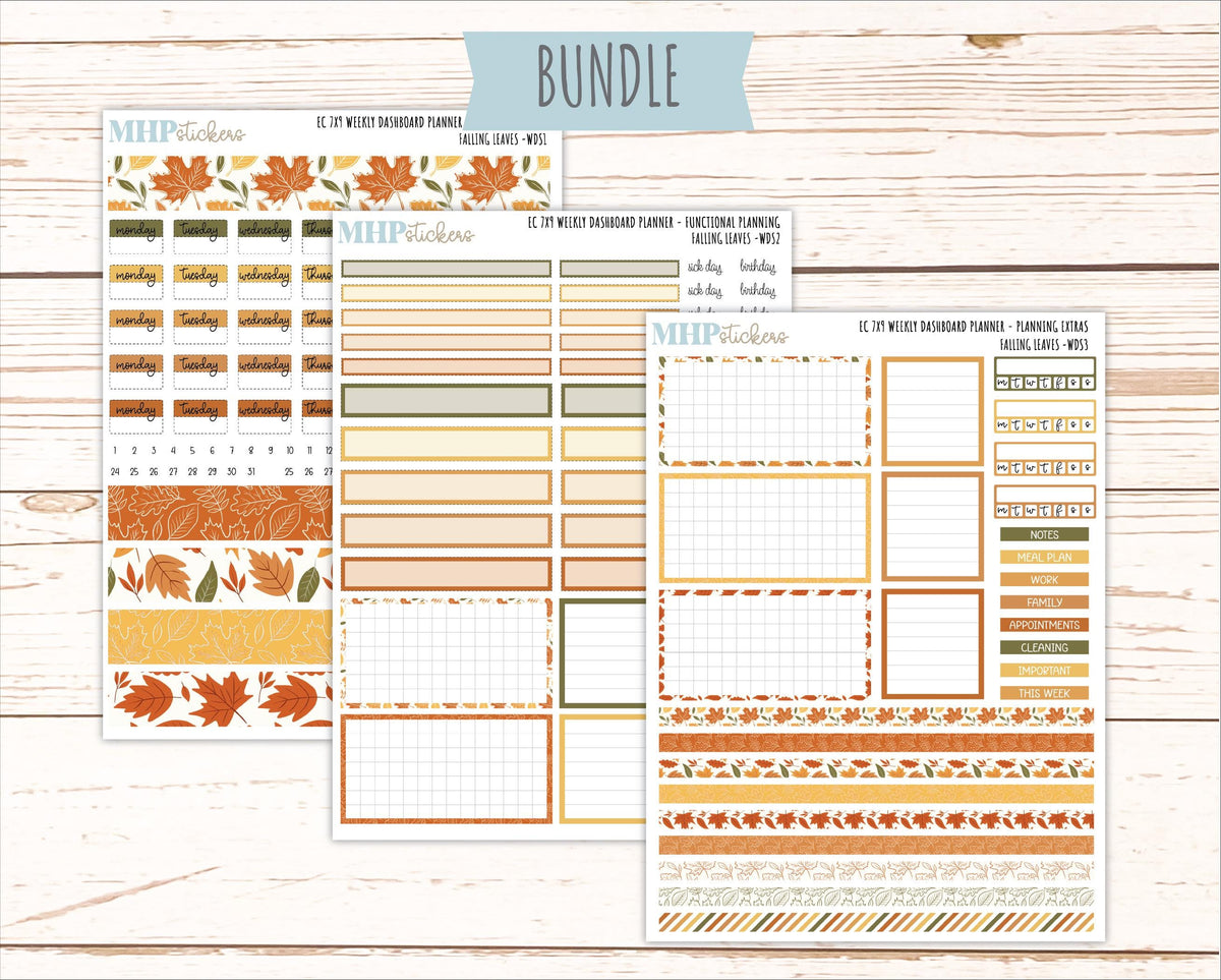 NOVEMBER Weekly Dashboard Kit for 7x9 Erin Condren Planners. 2026 Collection "Falling Leaves" || ECWDS