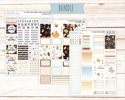 NOVEMBER Weekly Vertical Kits for 7x9 Erin Condren Planners. 2026 Collection "Nuts About Fall" || ECWV