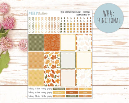 NOVEMBER Weekly Horizontal Planning Kit for 7x9 Erin Condren Planners. 2026 Collection "Falling Leaves" || ECWH