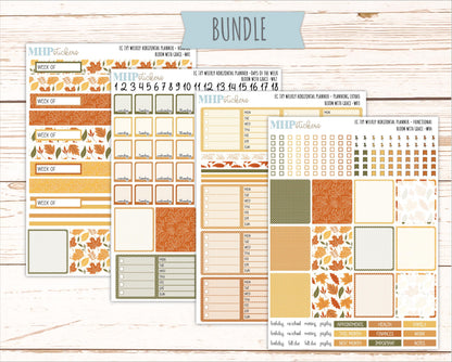 NOVEMBER Weekly Horizontal Planning Kit for 7x9 Erin Condren Planners. 2026 Collection "Falling Leaves" || ECWH