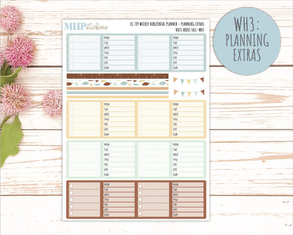 NOVEMBER Weekly Horizontal Planning Kit for 7x9 Erin Condren Planners. 2026 Collection "Nuts About Fall" || ECWH