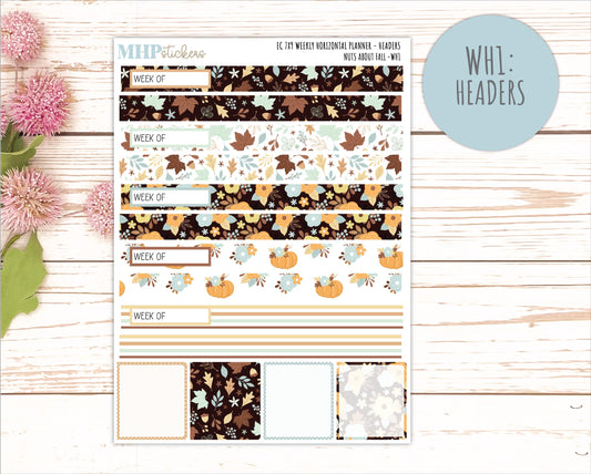 NOVEMBER Weekly Horizontal Planning Kit for 7x9 Erin Condren Planners. 2026 Collection "Nuts About Fall" || ECWH