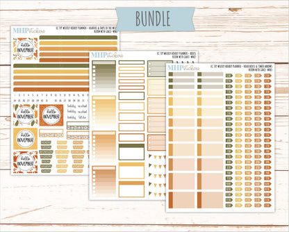 NOVEMBER Weekly Hourly Planning Kits for 7x9 Erin Condren Planners. 2026 Collection "Falling Leaves" || ECWHR