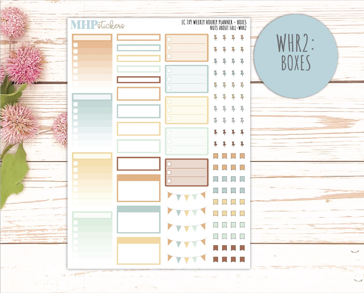 NOVEMBER Weekly Hourly Planning Kits for 7x9 Erin Condren Planners. 2026 Collection "Nuts About Fall" || ECWHR