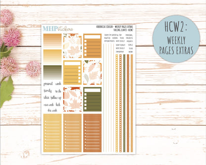 NOVEMBER 2026 Stickers for Hobonichi Cousin. A5 Planners "Falling Leaves" || HC