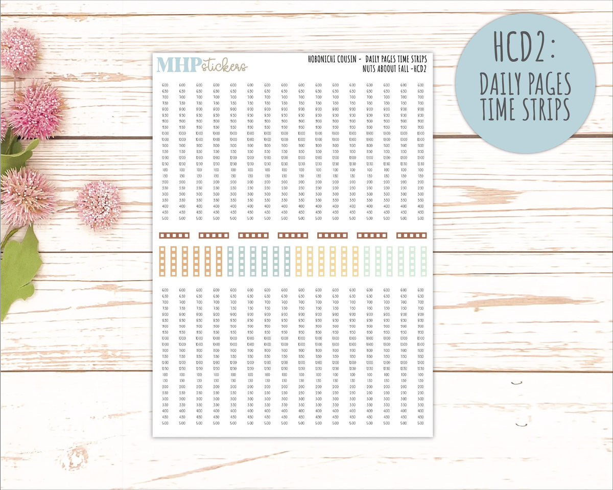 NOVEMBER 2026 Stickers for Hobonichi Cousin. A5 Planners "Nuts About Fall" || HC