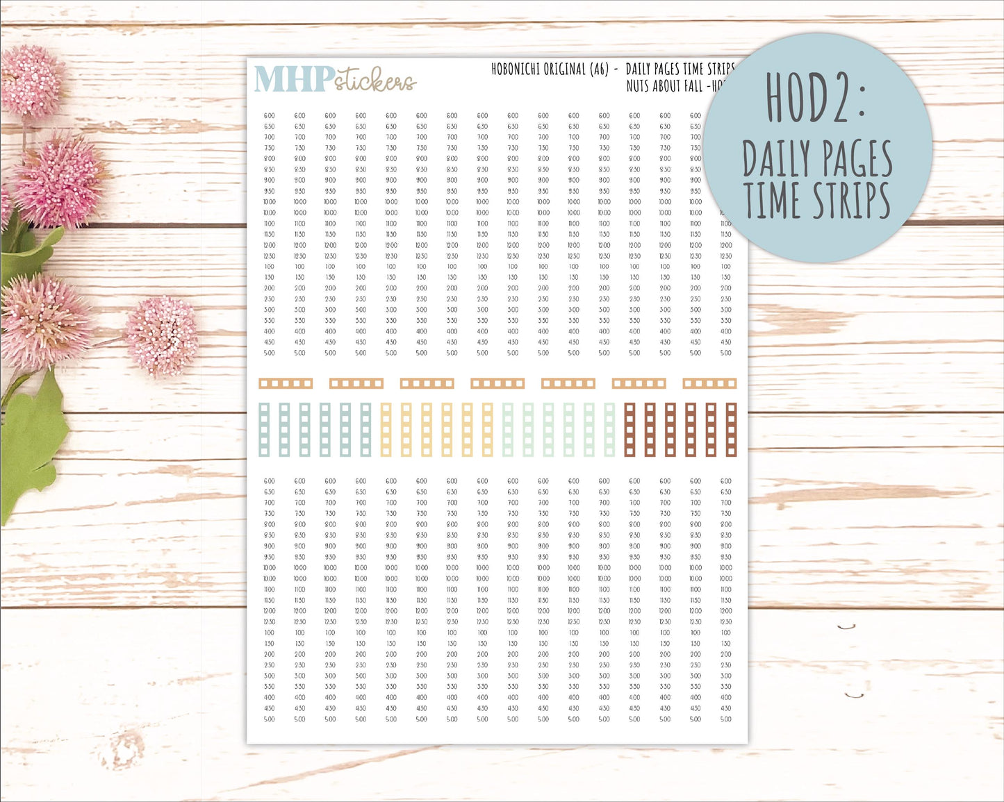 NOVEMBER 2026 Stickers for Hobonichi Techo Original. A6 Planners "Nuts About Fall" || HO