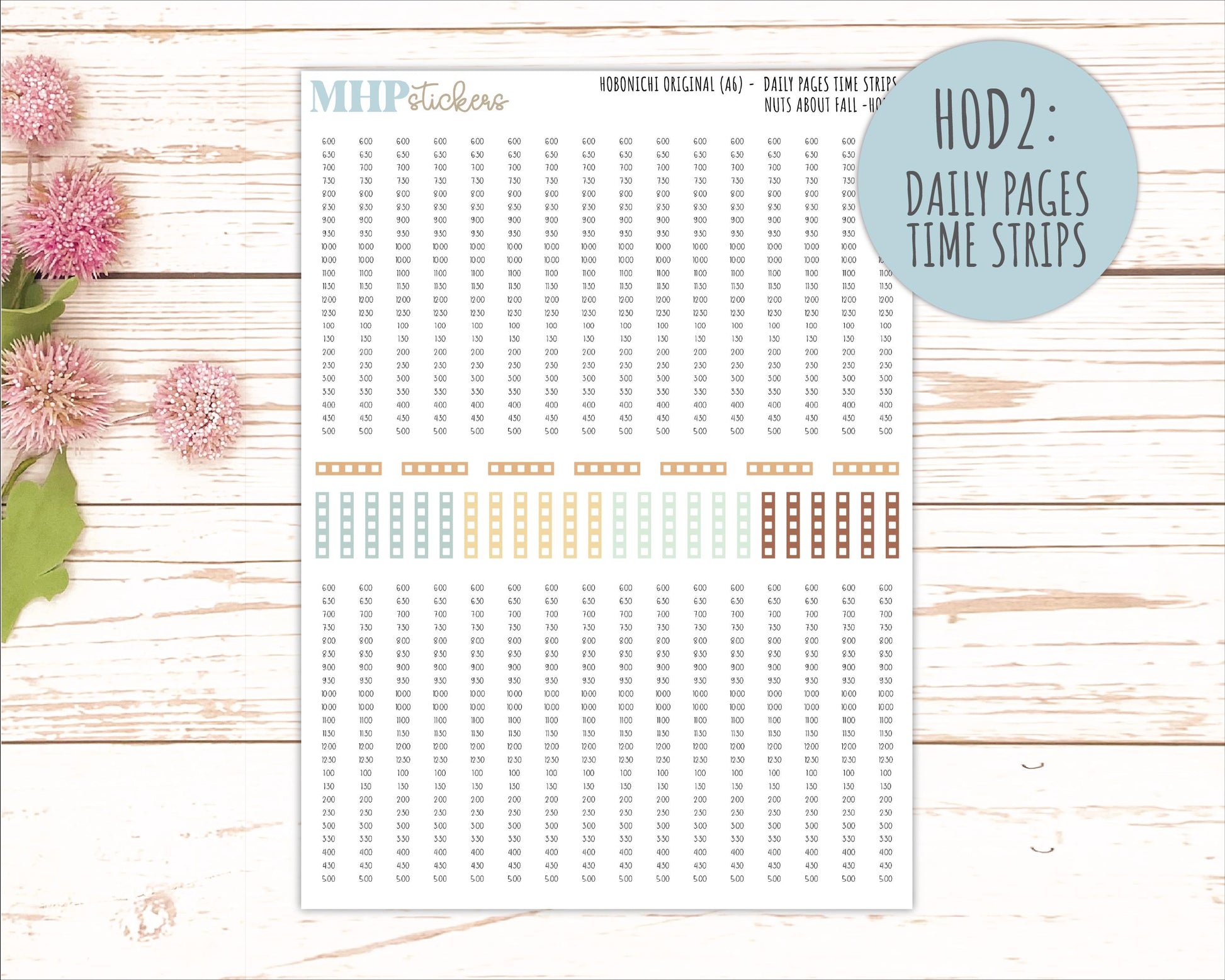 NOVEMBER 2026 Stickers for Hobonichi Techo Original. A6 Planners "Nuts About Fall" || HO