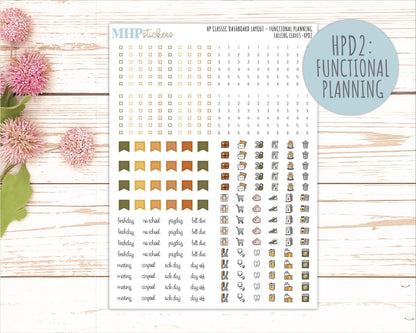 NOVEMBER Stickers for Happy Planner Classic Dashboard Layout. 2026 Collection. "Falling Leaves" || HPD