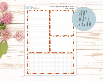NOVEMBER Stickers for Happy Planner Classic Dashboard Layout. 2026 Collection. "Falling Leaves" || HPD