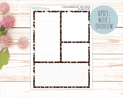NOVEMBER Stickers for Happy Planner Classic Dashboard Layout. 2026 Collection. "Nuts About Fall || HPD